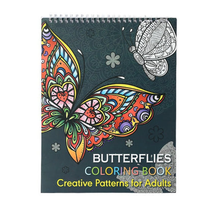 Kids Coloring Book Exquisite Mandala Bird And Butterfly Pictures Single Side Removable Watercolor P