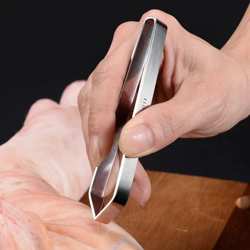 Fish Bone Plucking Clamp, Stainless Steel Tweezers, Remover Tongs, Clip Puller, Kitchen Tools