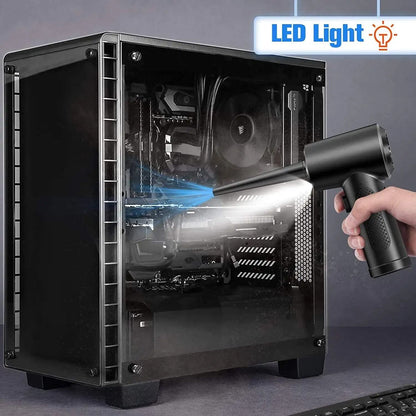 Portable Air Duster 51000RPM Cordless Compressed Air Blower With LED Light For Computer Keyboard An 4