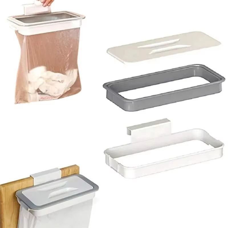 Durable CabinetMount Trash Bag Hanger Rack  Hanging Garbage Bag Holder For Kitchen  Cabinet Doors 3