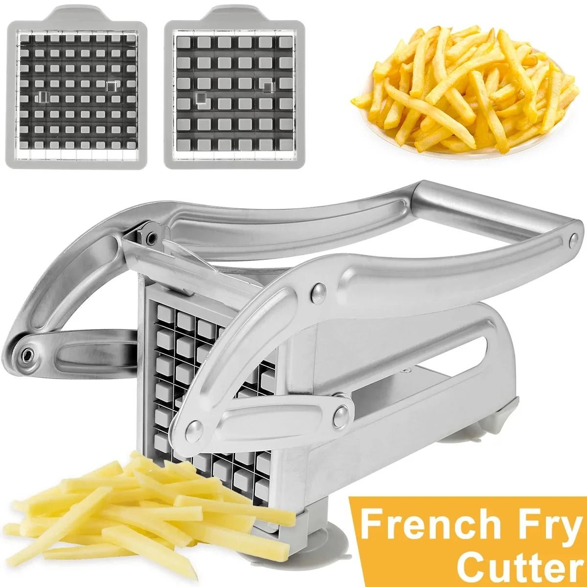 Stainless Steel Manual Potato Cutter  French Fries Slicer And Vegetable Chopper For Home Kitchen 1