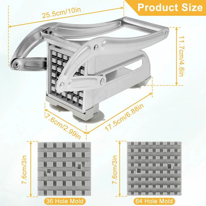 Stainless Steel Manual Potato Cutter  French Fries Slicer And Vegetable Chopper For Home Kitchen 3
