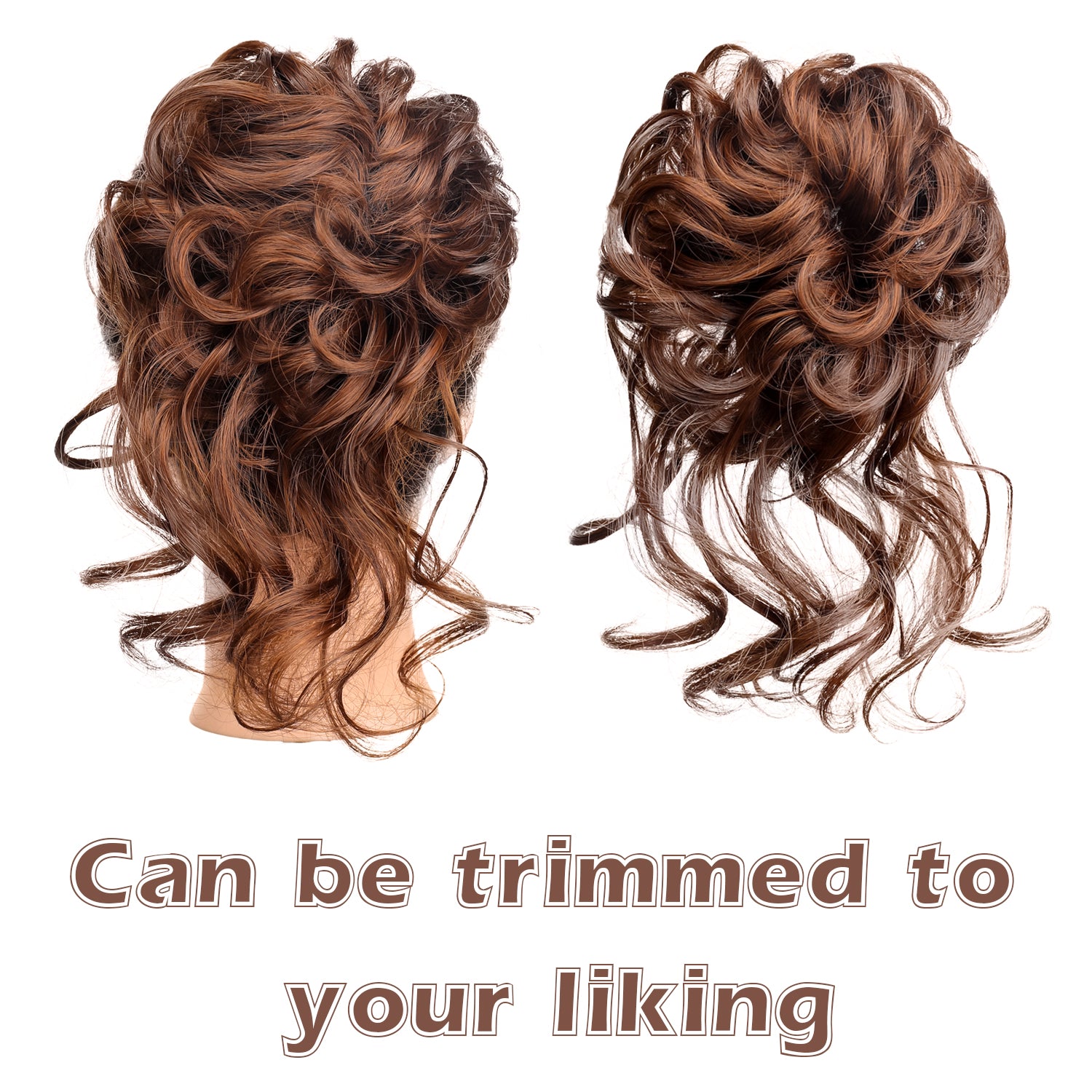 Wave Ponytail Hair Extension For Women Synthetic Messy Hairpiece Bun Elastic Rubber Band Updo Fiber 2