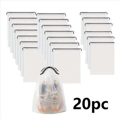 EcoClear Waterproof Drawstring Shoe  Travel Storage Bags 10Pack 8