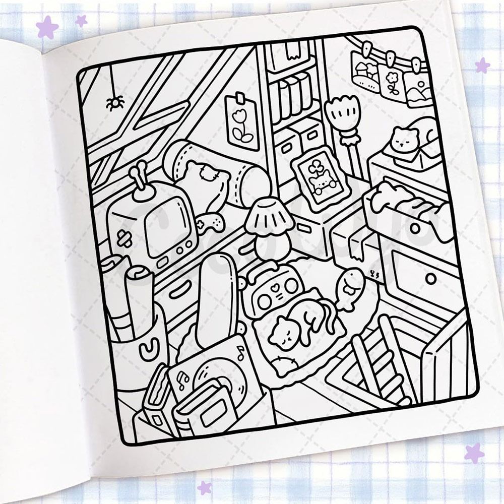 Cute Cartoon Coloring Book For Adults Stress Relief Educational Gift Graffiti Painting Book For Tee 2