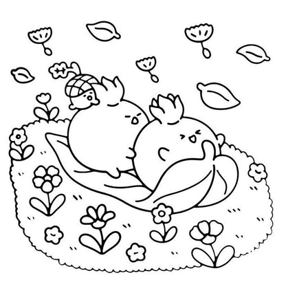 Cute Cartoon Coloring Book For Adults Stress Relief Educational Gift Graffiti Painting Book For Tee 3