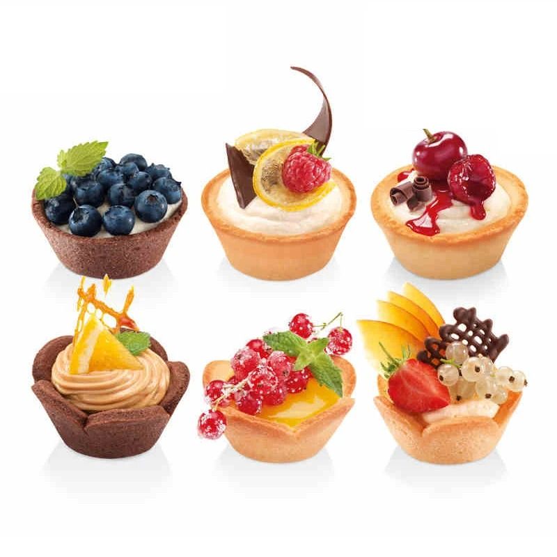 Mini Tart Shell Mold And Pastry Tamper Set  NonStick Plastic Tart Maker For Cookies Cupcakes And De 1
