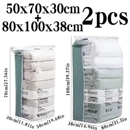 NoPump Mega Compression Storage Bags  Large Reusable Vacuum Bags For Clothes  Blankets 10