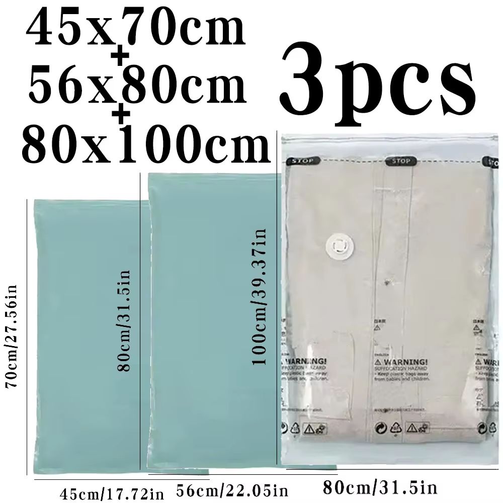 NoPump Mega Compression Storage Bags  Large Reusable Vacuum Bags For Clothes  Blankets 11