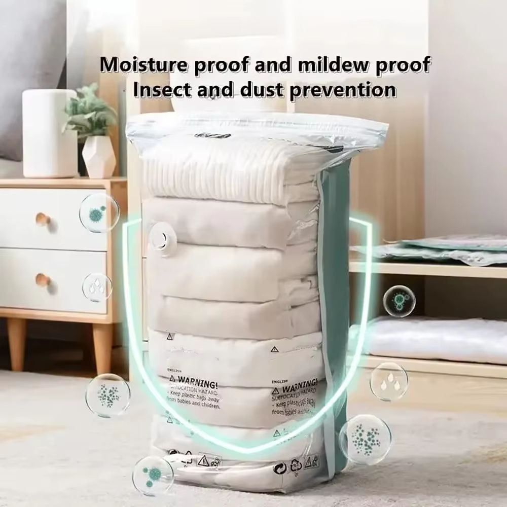 NoPump Mega Compression Storage Bags  Large Reusable Vacuum Bags For Clothes  Blankets 3