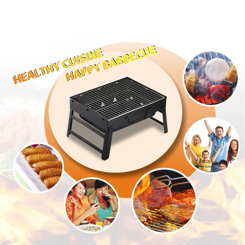 Portable Foldable Charcoal Grill  Outdoor BBQ Stove For Camping Tailgating And Picnics 2