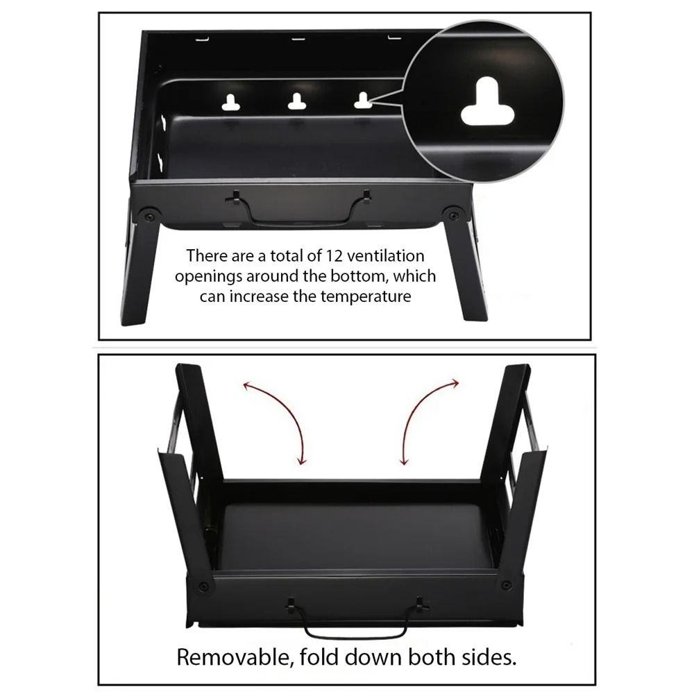 Portable Foldable Charcoal Grill  Outdoor BBQ Stove For Camping Tailgating And Picnics 3