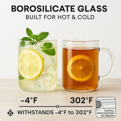 Large Glass Tumbler With Straw And Lid  1000ml Reusable Iced Coffee Cup For Hot And Cold Drinks 1