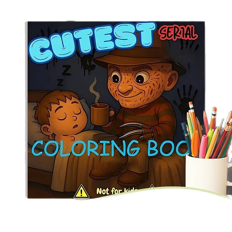A Popular, Cute Coloring Book, A Bestseller for Trendy Christmas and Halloween Drawing Pages