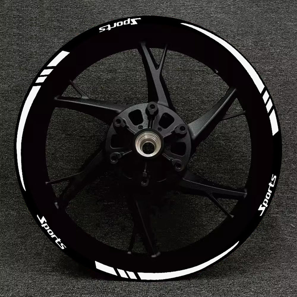 Road Bike Reflective Wheel Decal, Motorcycle Car Rim Stripe Sticker, Sport Wheel Tape