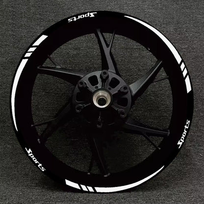 Road Bike Reflective Wheel Decal, Motorcycle Car Rim Stripe Sticker, Sport Wheel Tape