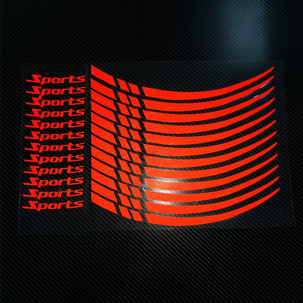 Road Bike Reflective Wheel Decal, Motorcycle Car Rim Stripe Sticker, Sport Wheel Tape
