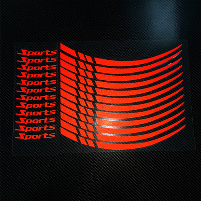 Road Bike Reflective Wheel Decal, Motorcycle Car Rim Stripe Sticker, Sport Wheel Tape