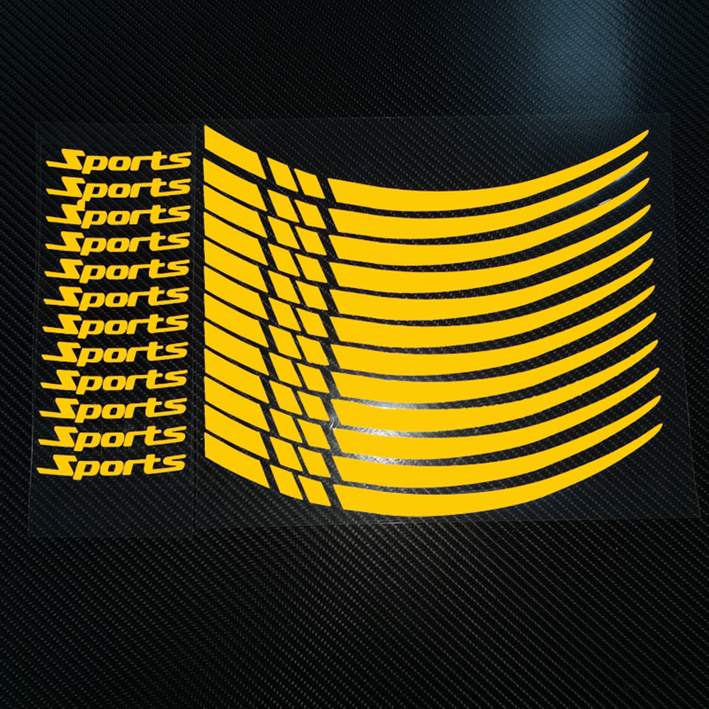 Road Bike Reflective Wheel Decal, Motorcycle Car Rim Stripe Sticker, Sport Wheel Tape