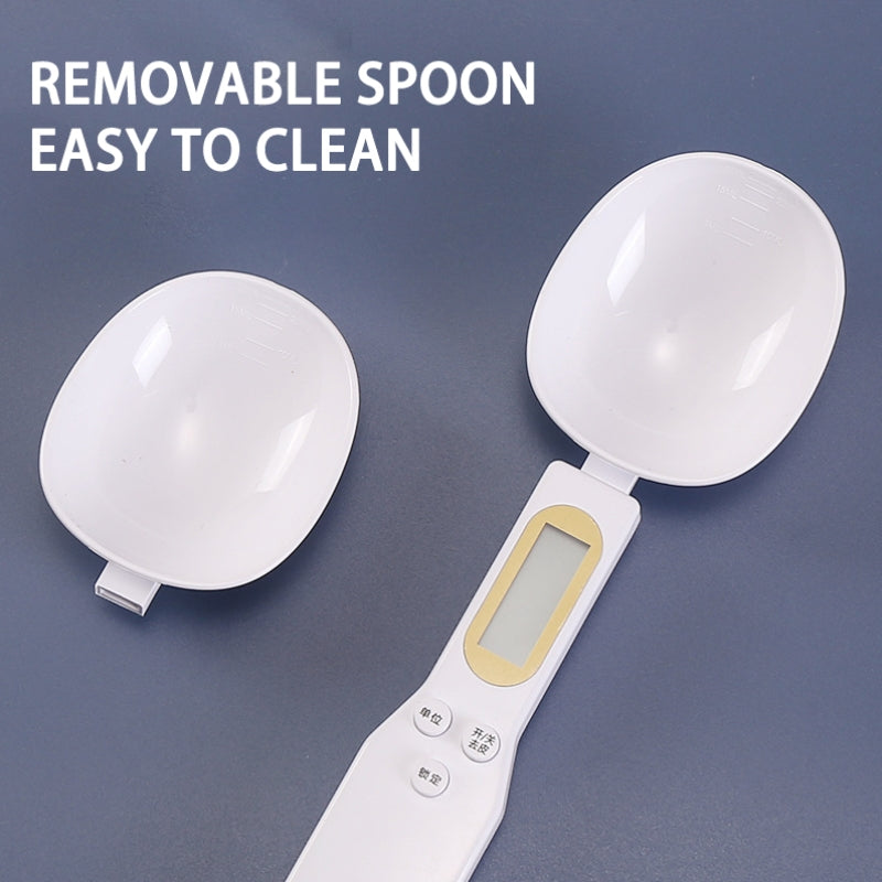 Electronic Measuring Spoon Scale, LCD Digital Kitchen Tool Adjustable Weighing Spoon for Coffee, Food, Flour, and Baking