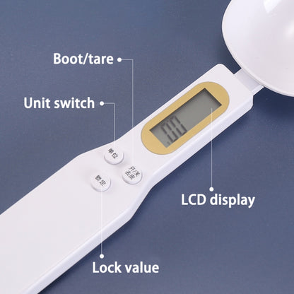 Electronic Measuring Spoon Scale, LCD Digital Kitchen Tool Adjustable Weighing Spoon for Coffee, Food, Flour, and Baking