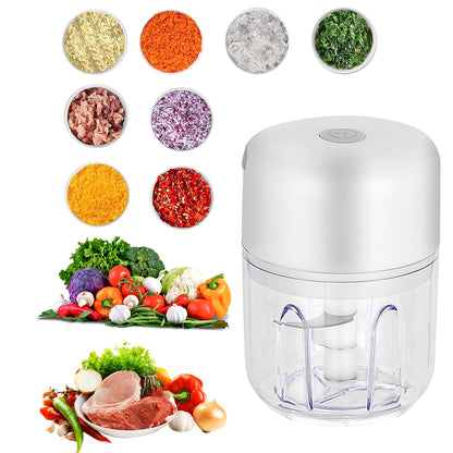 Wireless Mini Food Processor, Battery-Powered Veggie Chopper, Portable Electric Garlic Chopper With Sharp Blade for Cook
