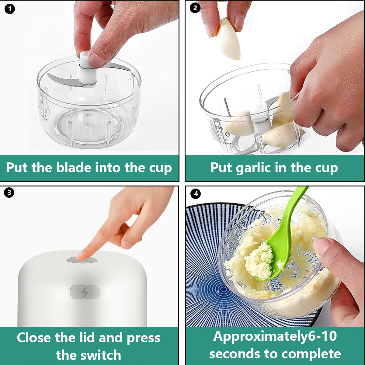 Wireless Mini Food Processor BatteryPowered Veggie Chopper Portable Electric Garlic Chopper With Sh 1