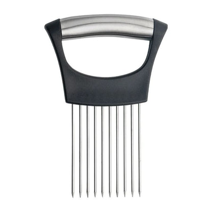 Stainless Steel Onion Slicer Holder  Vegetable Cutting Fork And Food Slicing Guide For Safe Even Ki 7