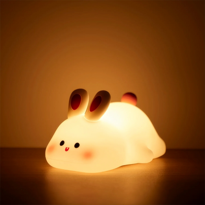 Touch Silicone Nightlights USB Rechargeable LED Night Light Cute Panda Sheep Rabbit Bedroom Decor L 6