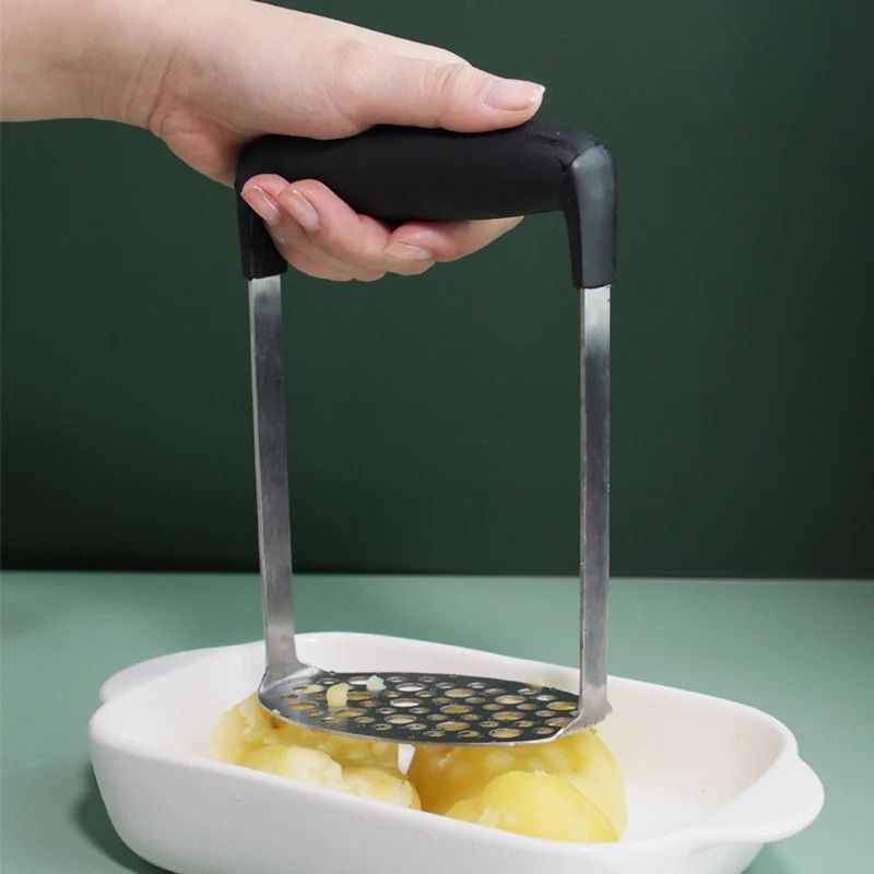 Stainless Steel Potato Masher  HeavyDuty Press For Smooth Mashed Potatoes Fruits And Juices 4