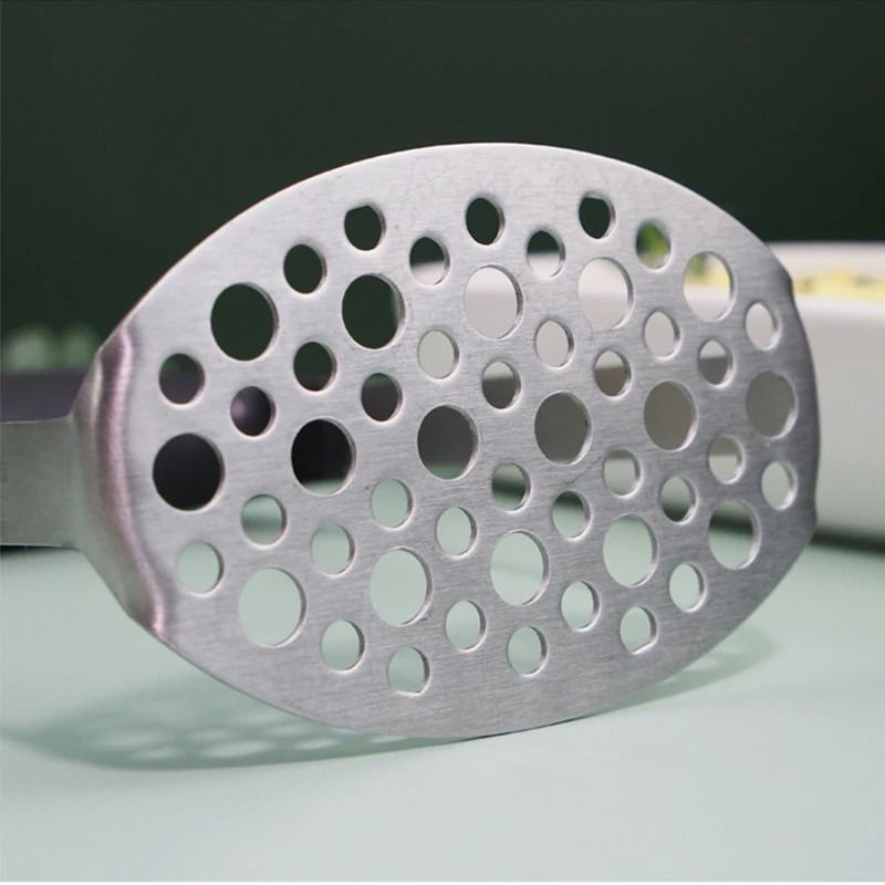Stainless Steel Potato Masher  HeavyDuty Press For Smooth Mashed Potatoes Fruits And Juices 5