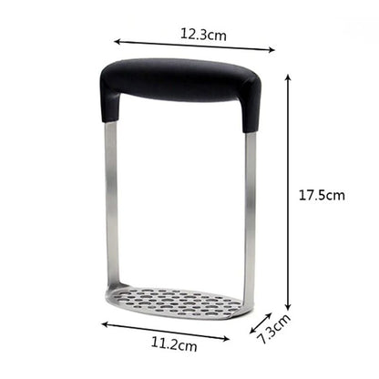 Stainless Steel Potato Masher  HeavyDuty Press For Smooth Mashed Potatoes Fruits And Juices 6