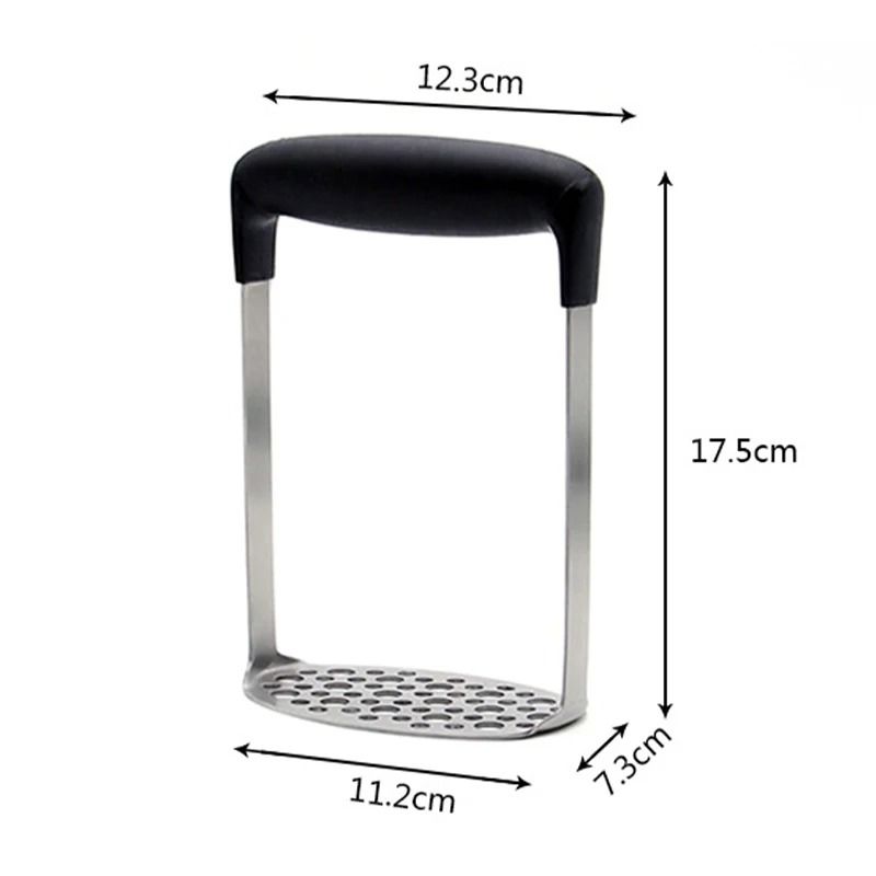 Stainless Steel Potato Masher  HeavyDuty Press For Smooth Mashed Potatoes Fruits And Juices 7