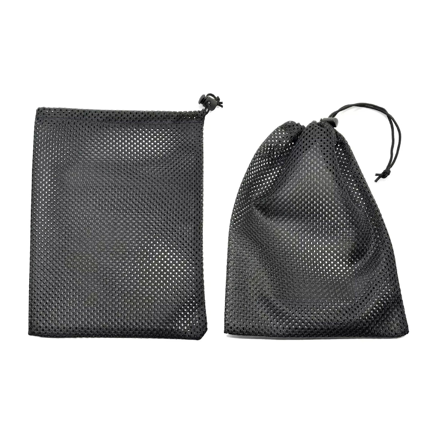 VersaMesh Drawstring Storage Bag  Black Polyester Mesh Organizer Pouch 2