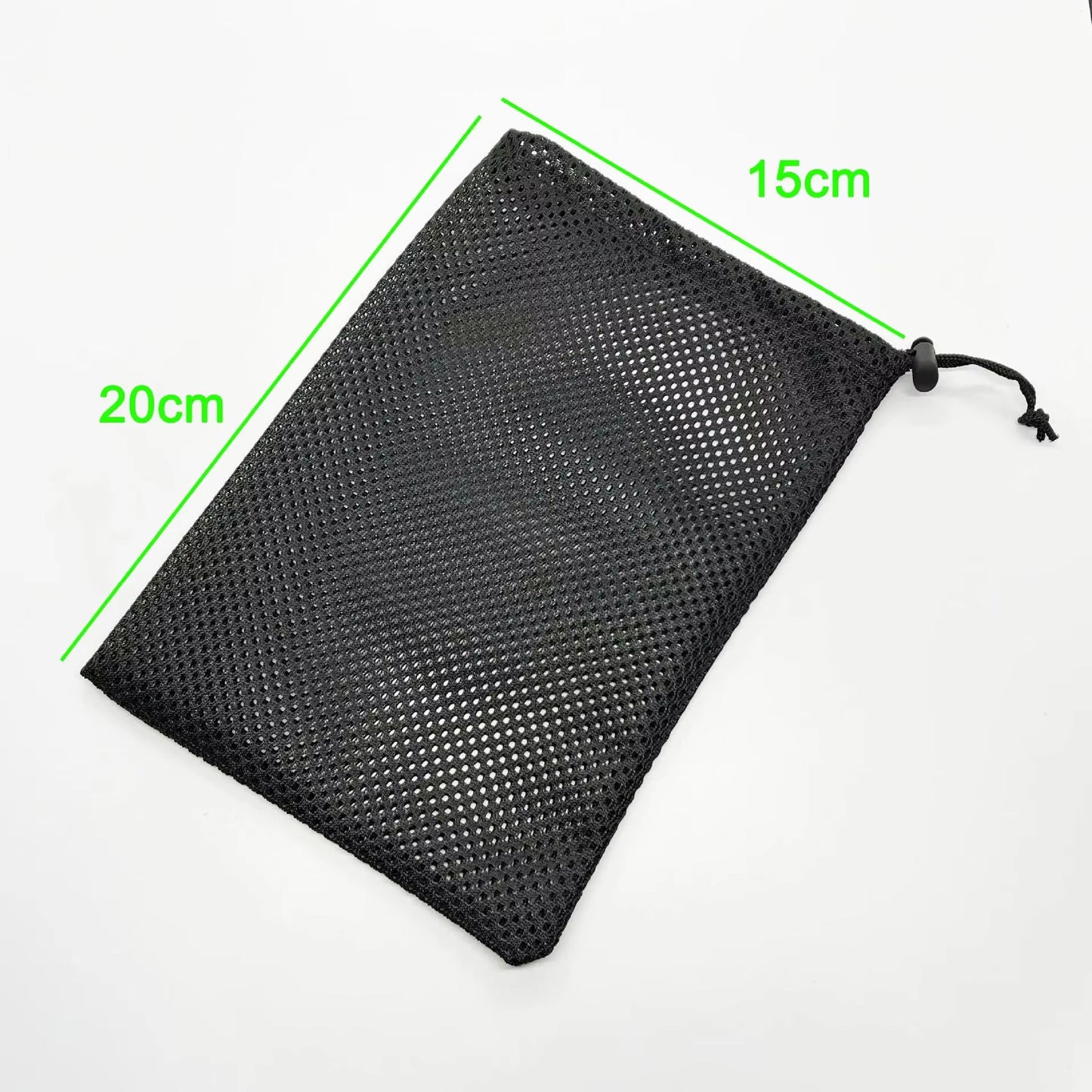 VersaMesh Drawstring Storage Bag  Black Polyester Mesh Organizer Pouch 4