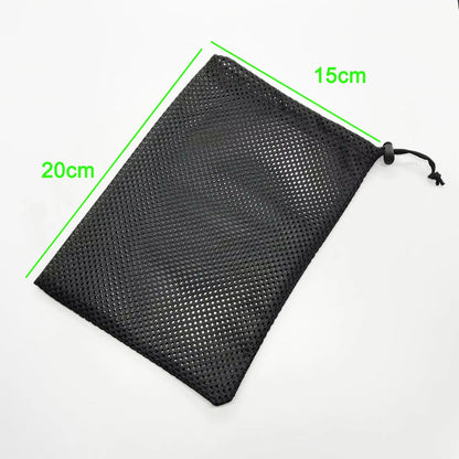 VersaMesh Drawstring Storage Bag  Black Polyester Mesh Organizer Pouch 4