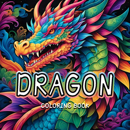 Dragon Colouring Book, Different Patterns for Relax Art, A Perfect Parent Child Interactive Gift