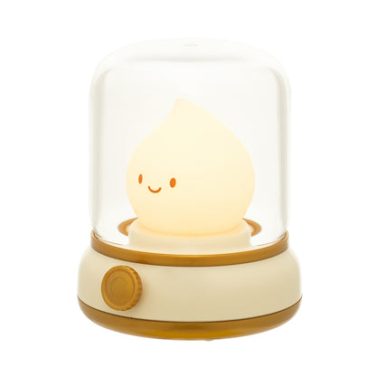 USB Rechargeable Portable Cartoon Table Lamp, Mini Desktop LED Cute Night Lamp, Creative Candlelight Lamp for Coffee Bar