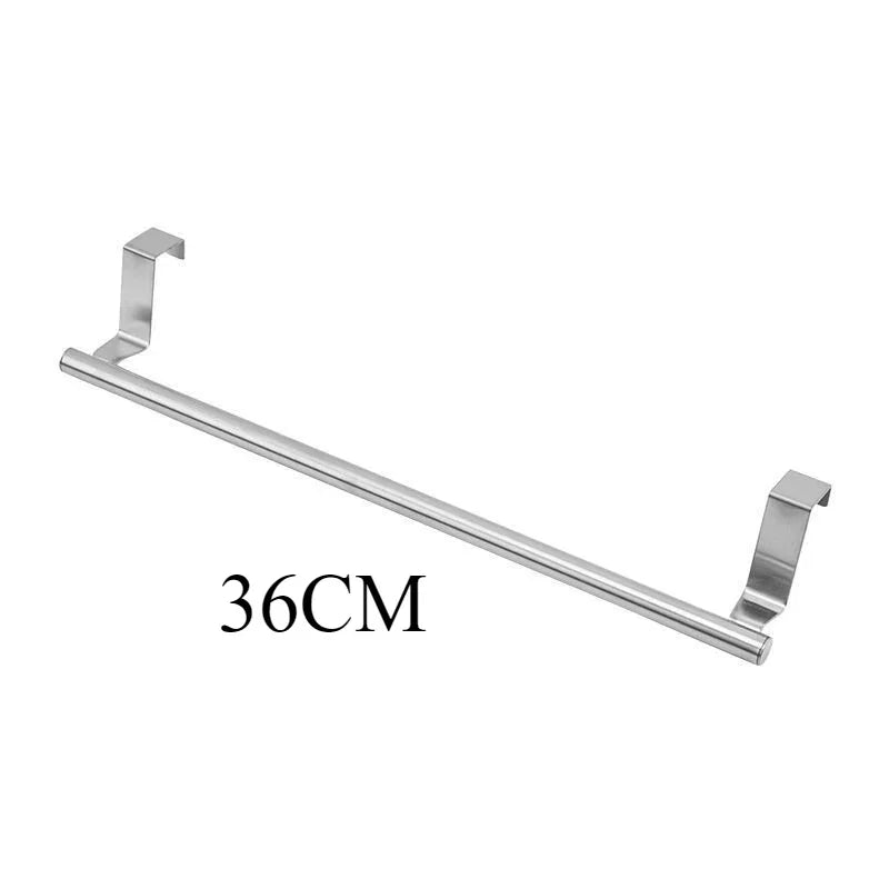 Over the Door Towel Rack, Stainless Steel Towel Bar, No Drill Storage Organizer for Bathroom and Kitchen Cabinet Door