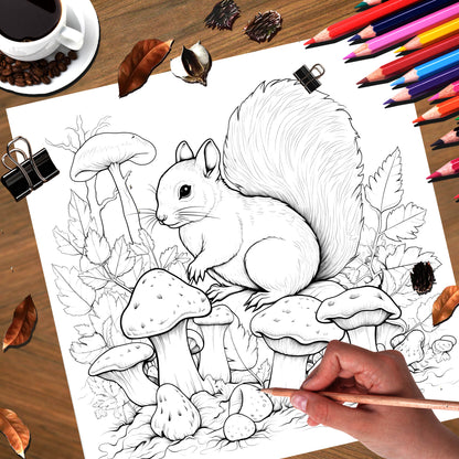 Psychedelic Forest Coloring Book for Adults, Teens, Cute Drawing Book, Perfect Gift for Party and Birthday