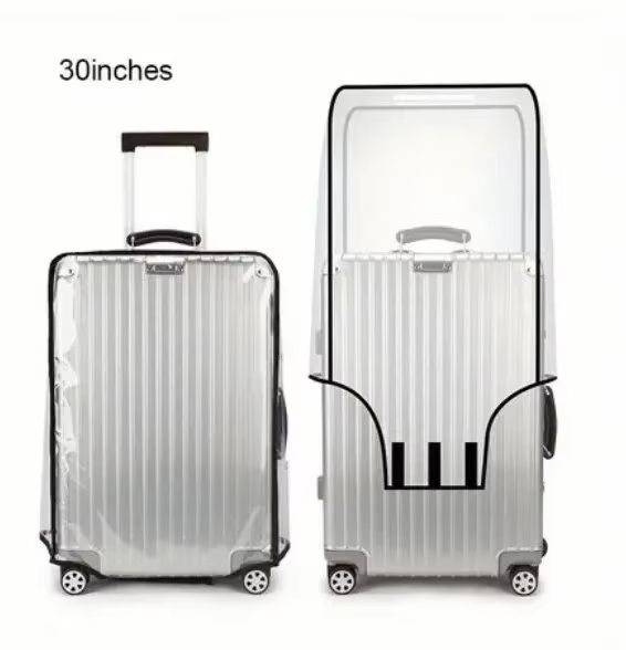 ClearGuard FullTransparent Waterproof Suitcase Cover Durable PVC Travel Luggage Protector 6