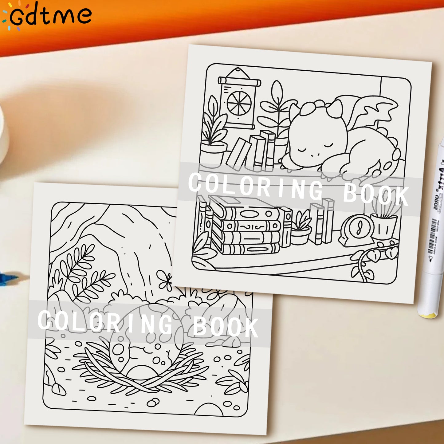 Tiny Dragons Day Coloring Book, Cosy and Cute designs for Adults, Relieve Stress, Kill Time, DIY Painting