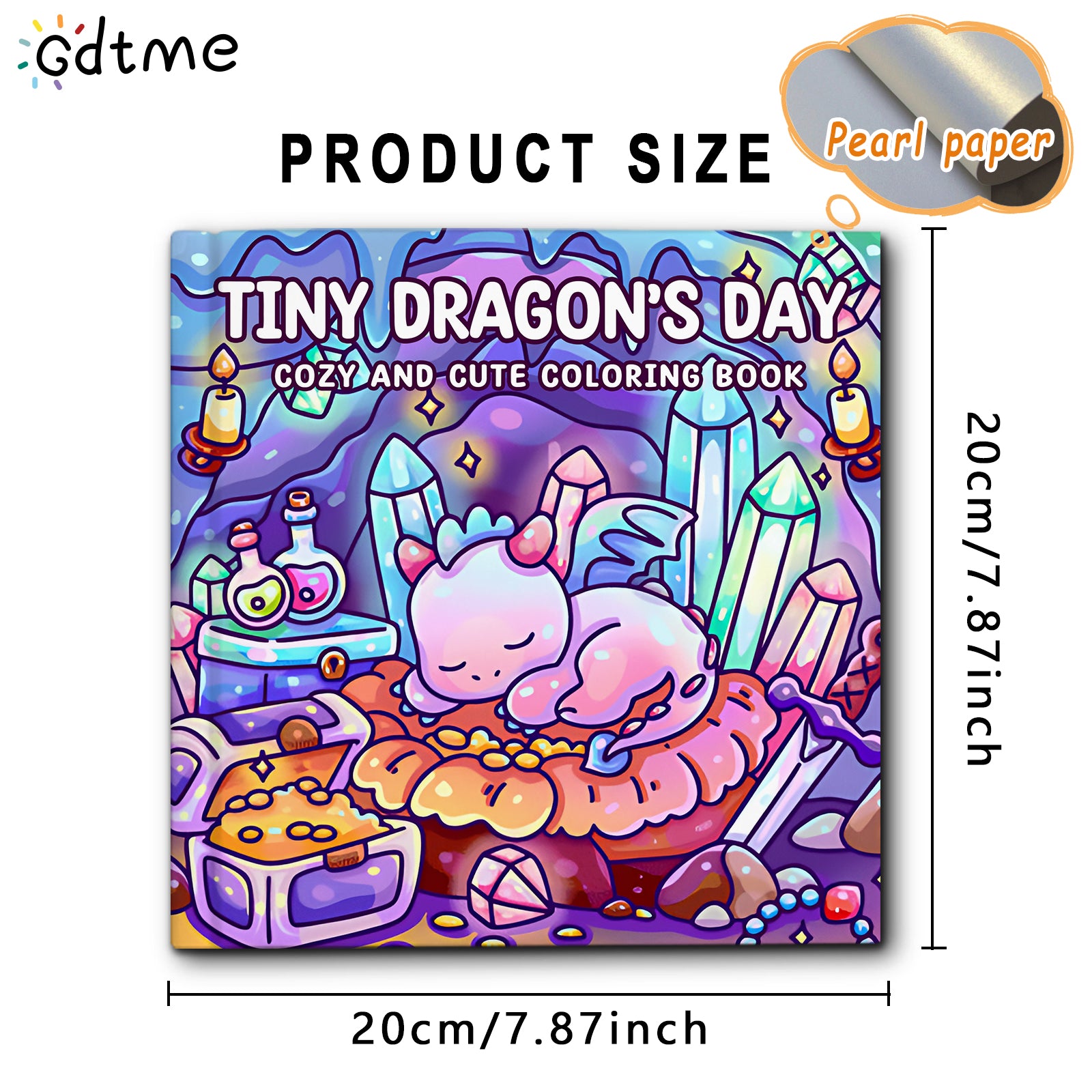 Tiny Dragons Day Coloring Book, Cosy and Cute designs for Adults, Relieve Stress, Kill Time, DIY Painting