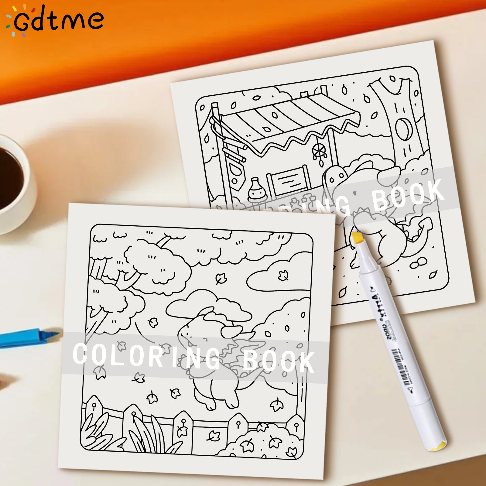 Tiny Dragons Day Coloring Book, Cosy and Cute designs for Adults, Relieve Stress, Kill Time, DIY Painting