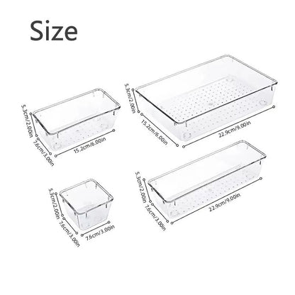 ClearView Modular Plastic Drawer Organizer Set 2 714 Pcs  Dividers  Bins For Desk Dresser  Office 5