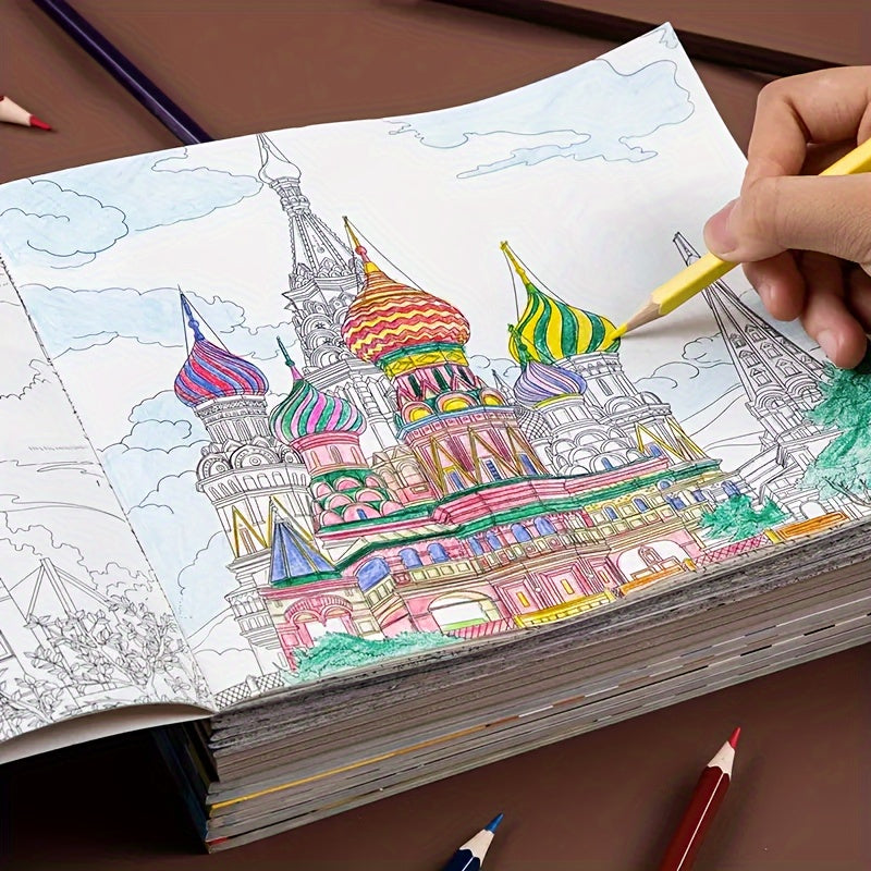 Anti Stress Adult Colouring Book, Random Copy Design for Mindfulness and Creativity