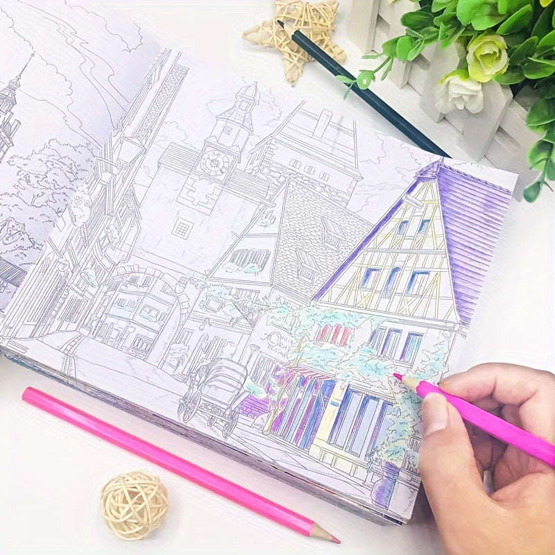 Anti Stress Adult Colouring Book, Random Copy Design for Mindfulness and Creativity