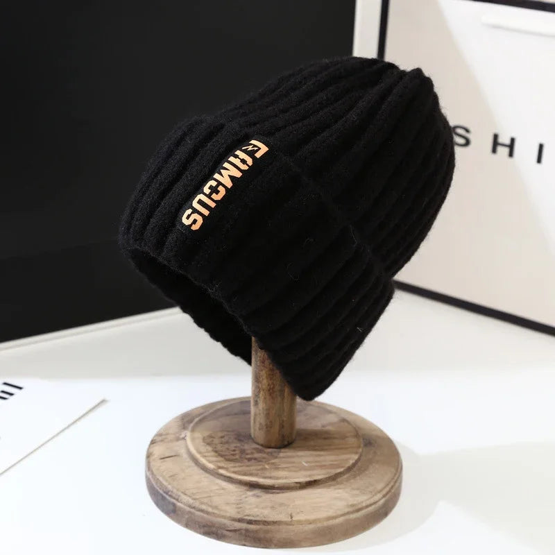 Soft Crochet Beanie, Unisex Winter Hat, Warm Knit Cap, Solid Color Fashion Accessory