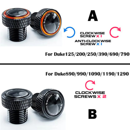 Motorcycle Rear Mirror Hole Plugs, Bolts Screws