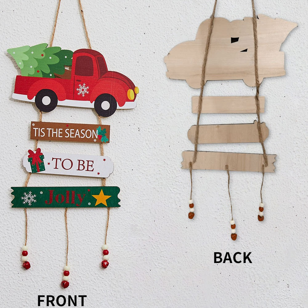 Merry Christmas Decor Xmas Tree Wall Ornament Natal Navidad Christmas Hanging Pendant Wooden Crafts 2